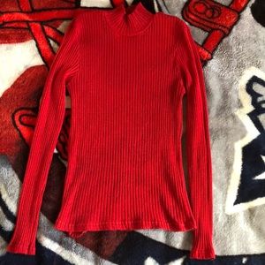 Stretchy red long sleeve
